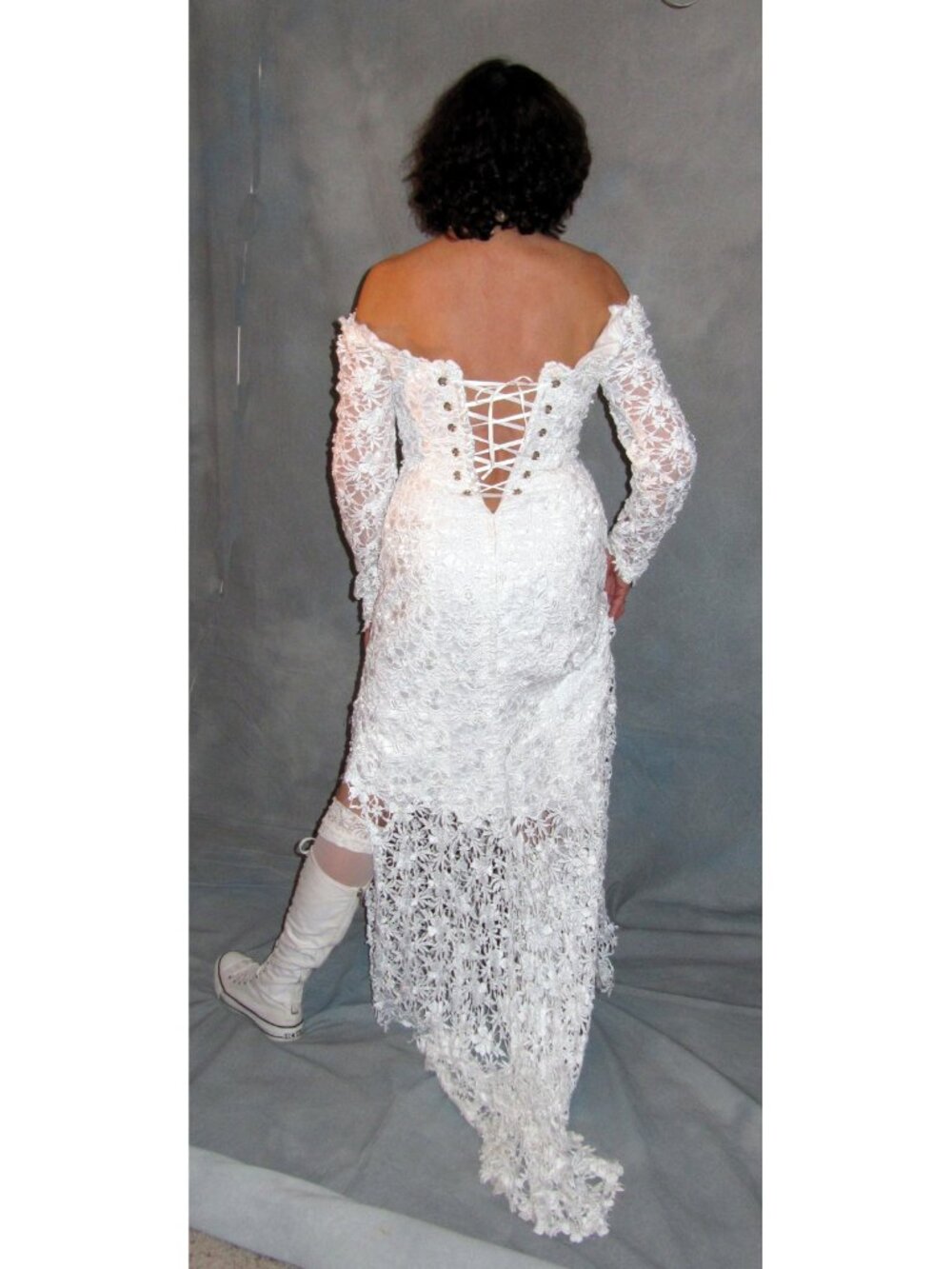 Burning Man Wedding Dress White Size Large